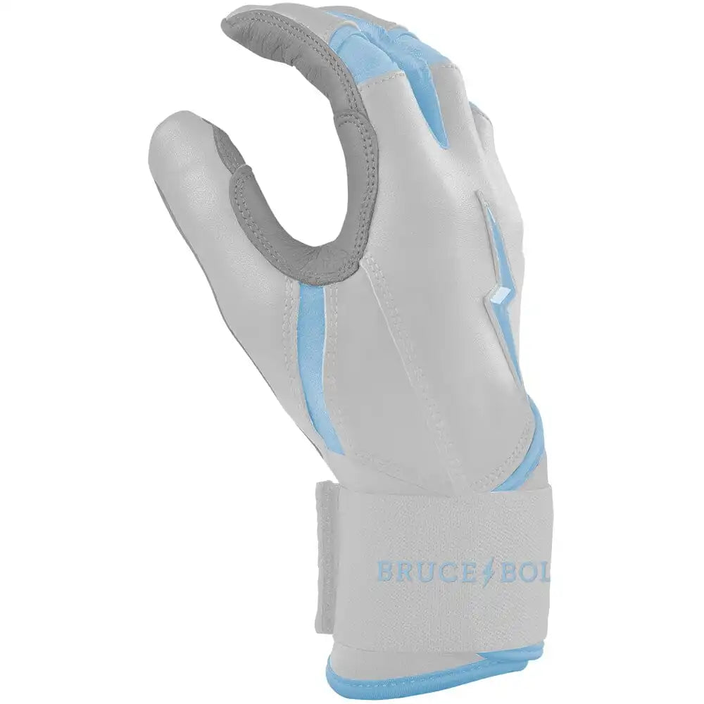 Chrome Series Long Cuff Batting Gloves - Baby Blue