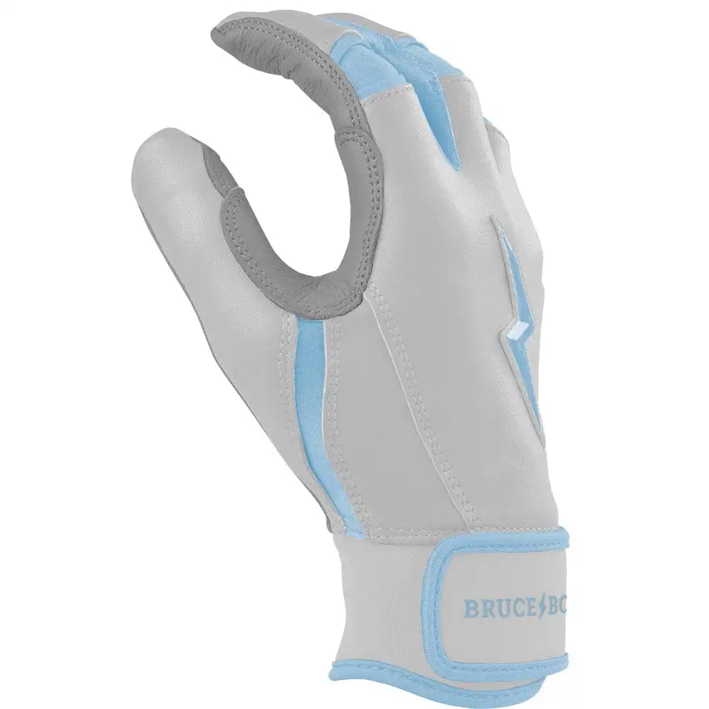 Chrome Series Short Cuff Batting Gloves - Baby Blue