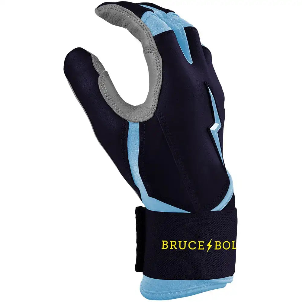 Bear Series Long Cuff Batting Gloves - Tampa Blue