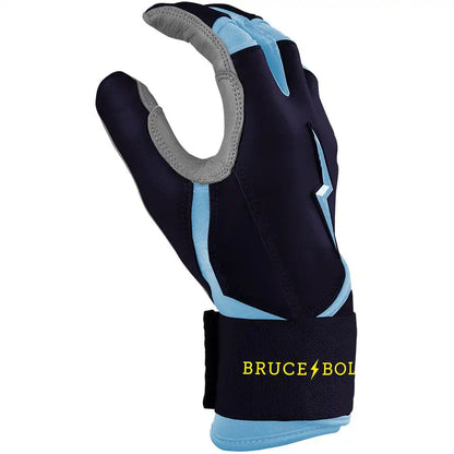 Bear Series Long Cuff Batting Gloves - Tampa Blue