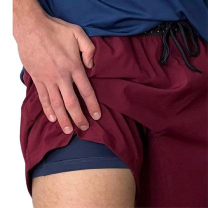 Performance 5" Short w/ Liner - Maroon