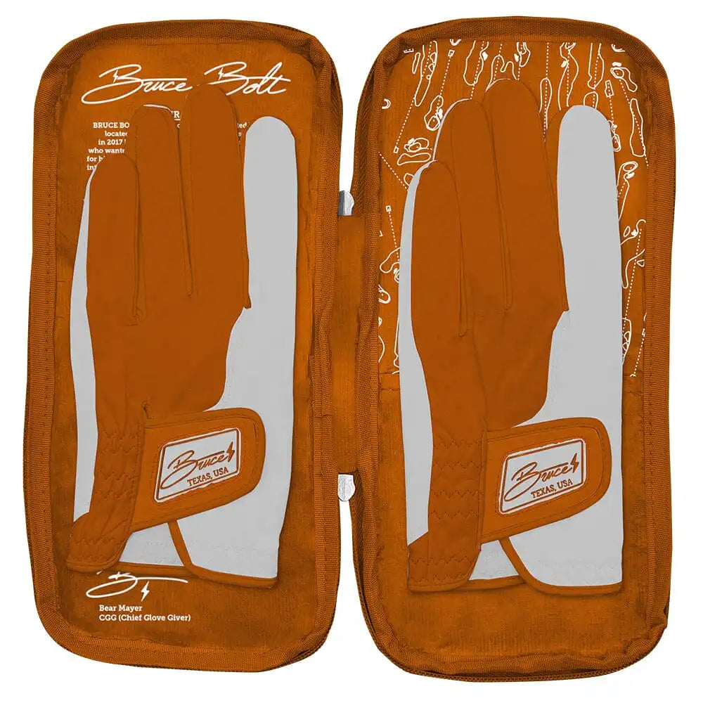 Bear Series Golf Gloves (On Left, 2-Pack) - Austin Orange