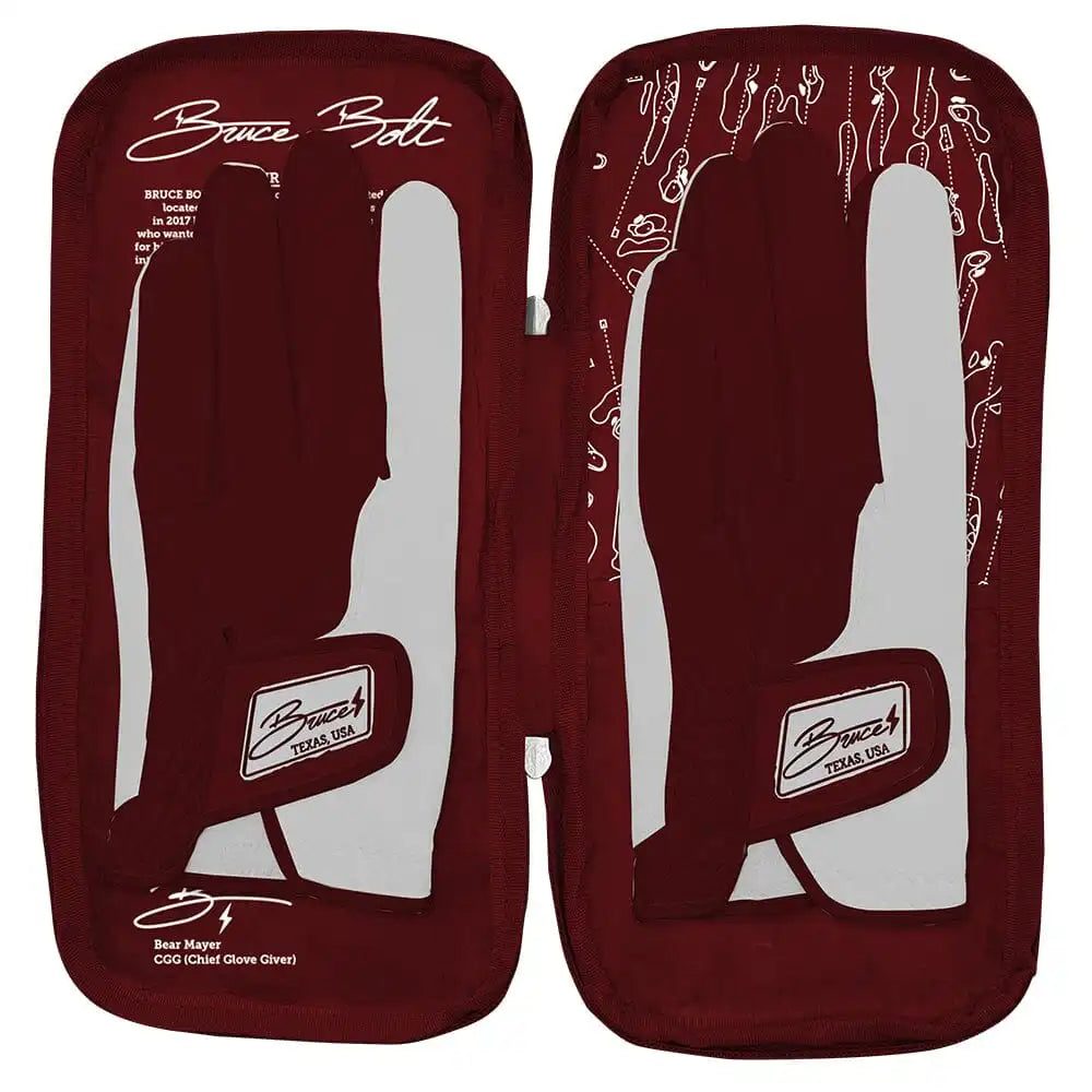 Bear Series Golf Gloves (On Left, 2-Pack) - College Station Maroon