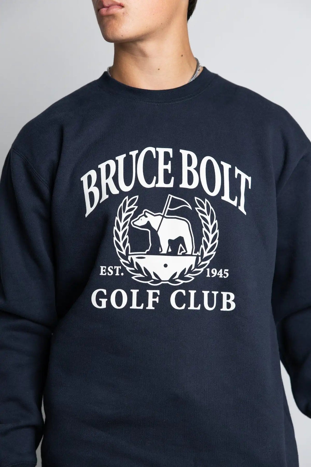 "BRUCE BOLT Golf Club" Crewneck - Navy