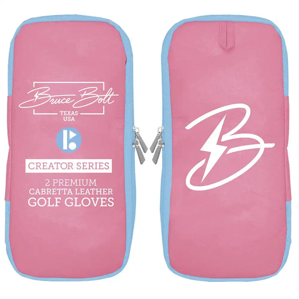 Bryan Bros Creator Series Golf Gloves (On Left, 2-Pack) - Baby Blue/Pink
