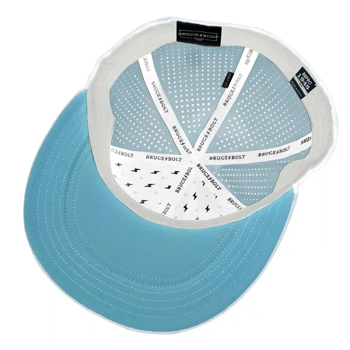 SMART FIT Performance BOLT Game Hat - Ice Blue/Navy Bolt