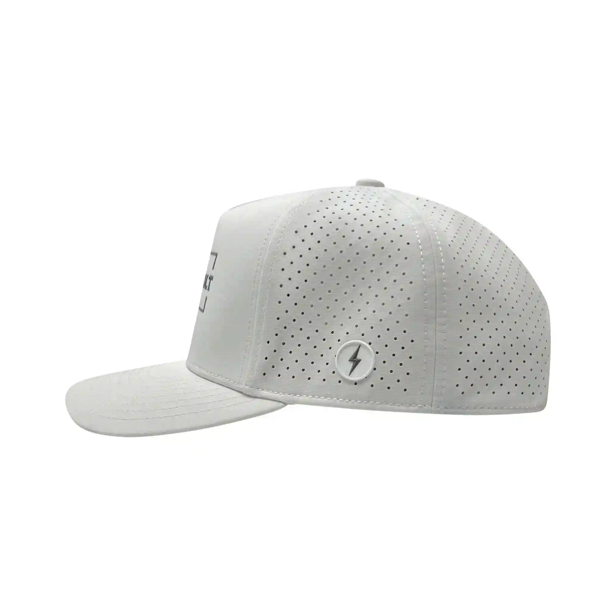 "BRUCE BOLT" Standard Snapback Hat - White