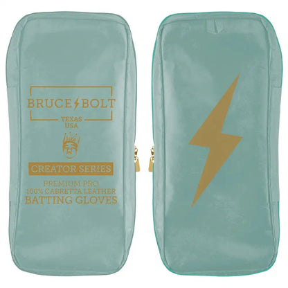 King of JUCO Creator Series Long Cuff Batting Gloves - Mint/Gold