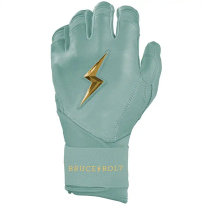 King of JUCO Creator Series Long Cuff Batting Gloves - Mint/Gold