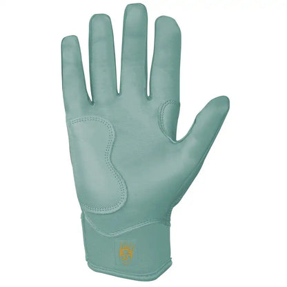 King of JUCO Creator Series Short Cuff Batting Gloves - Mint/Gold