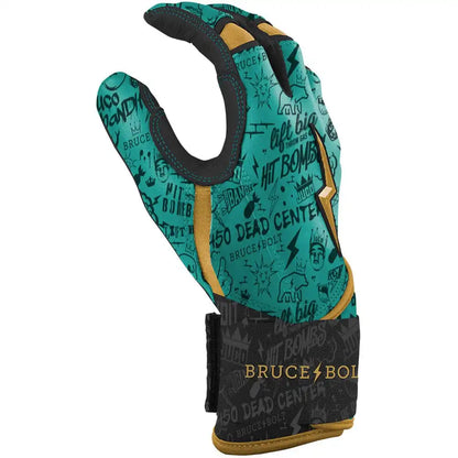 King of JUCO Creator Series Long Cuff Batting Gloves - Mint/Black