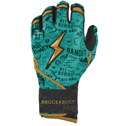 King of JUCO Creator Series Long Cuff Batting Gloves - Mint/Black
