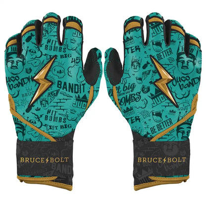 King of JUCO Creator Series Long Cuff Batting Gloves - Mint/Black