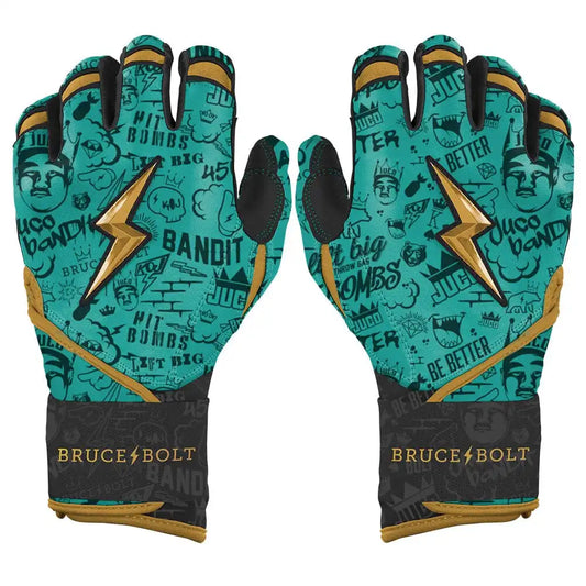 King of JUCO Creator Series Long Cuff Batting Gloves - Mint/Black