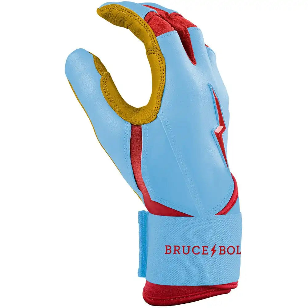 Harrison Bader Signature Series Long Cuff Batting Gloves - Baby Blue