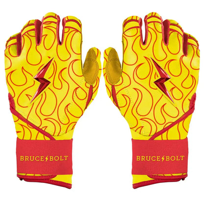 Harrison Bader Signature Series Long Cuff Batting Gloves - Flames