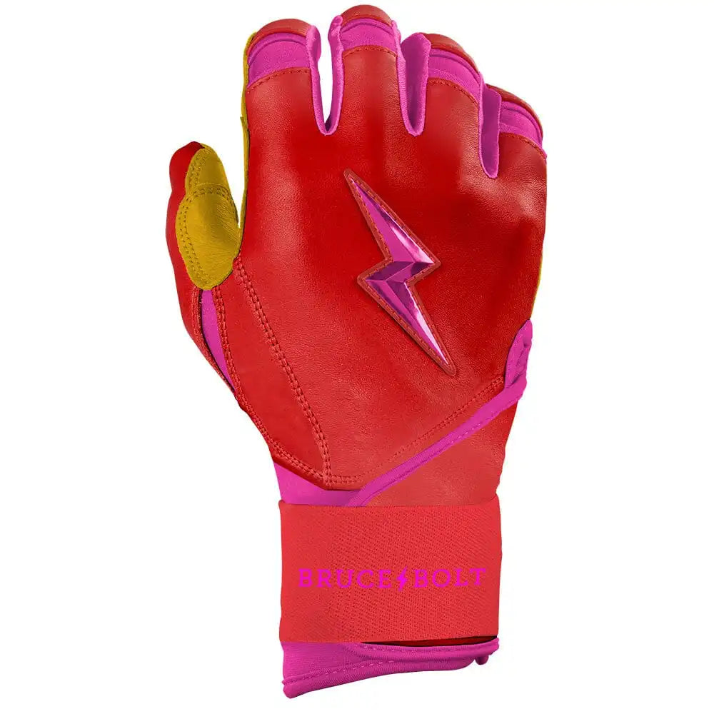 Harrison Bader Signature Series Long Cuff Batting Gloves - Pink