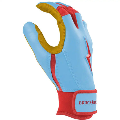 Harrison Bader Signature Series Short Cuff Batting Gloves - Baby Blue
