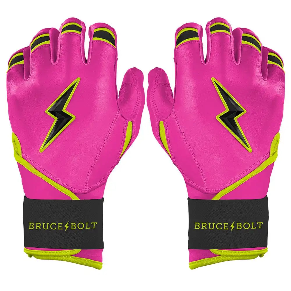 Bear Series Long Cuff Batting Gloves - Pink Lightning
