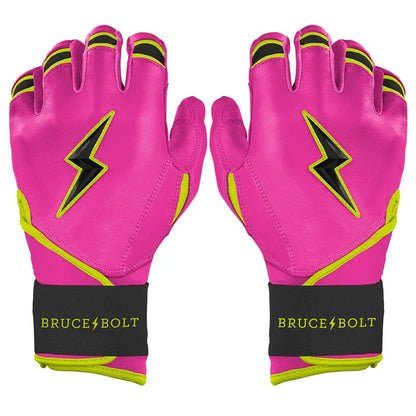 Bear Series Long Cuff Batting Gloves - Pink Lightning