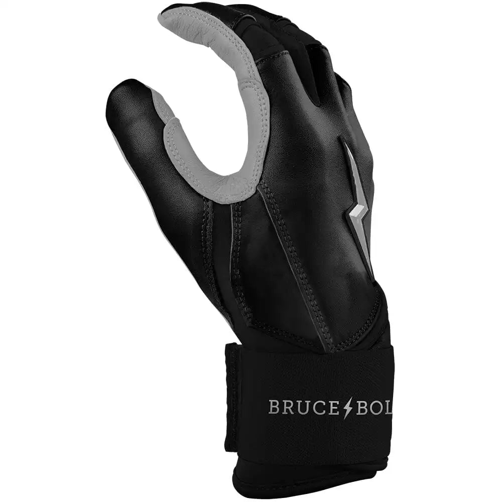 Chrome Series Long Cuff Batting Gloves - Black