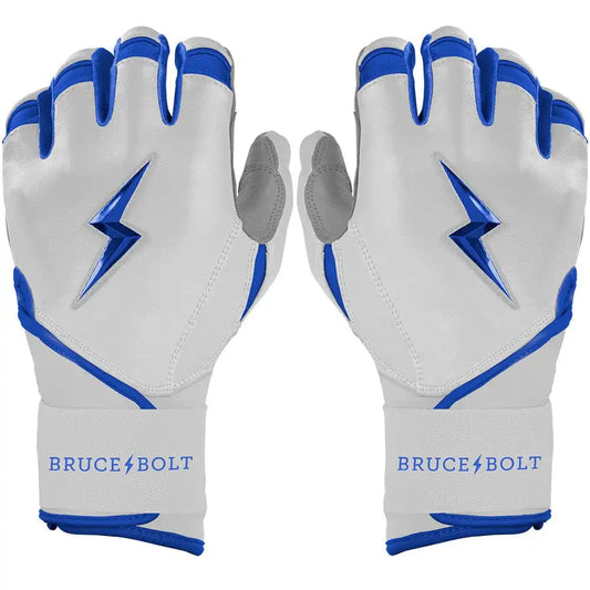 Chrome Series Long Cuff Batting Gloves - Royal