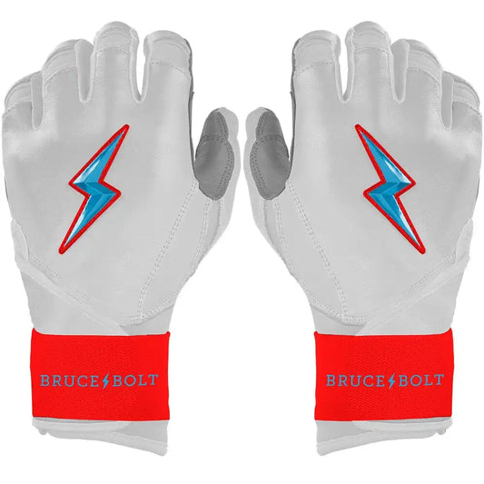 Bear Series Long Cuff Batting Gloves - Miami White