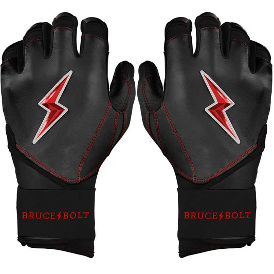 Bear Series Long Cuff Batting Gloves - Black