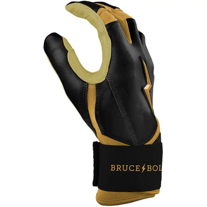 Gold Series Long Cuff Batting Gloves - Black/Gold