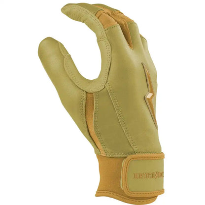 Gold Series Short Cuff Batting Gloves - Gold