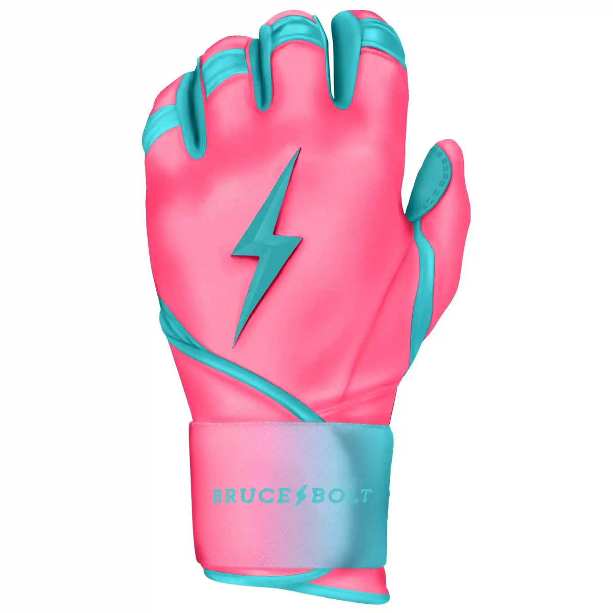Personalized Max Clark Signature Series Long Cuff Batting Gloves - Pink/Teal