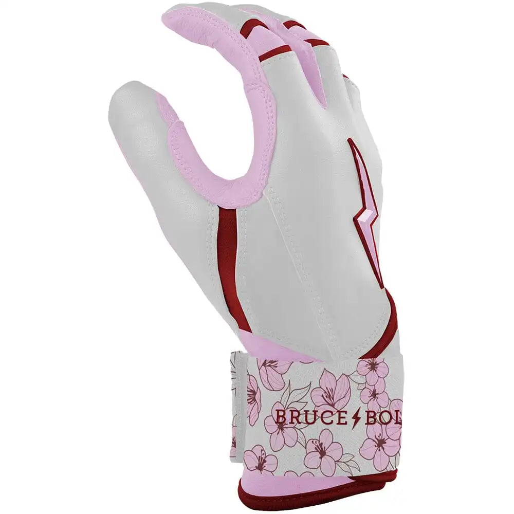 Lars Nootbaar Signature Series Long Cuff Batting Gloves - White/Pink