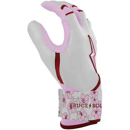 Lars Nootbaar Signature Series Long Cuff Batting Gloves - White/Pink
